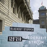 L'initiative populaire "Stop au blackout" mise sur le retour du nucléaire pour assurer l'approvisionnement en électricité en Suisse. KEYSTONE/ANTHONY ANEX
